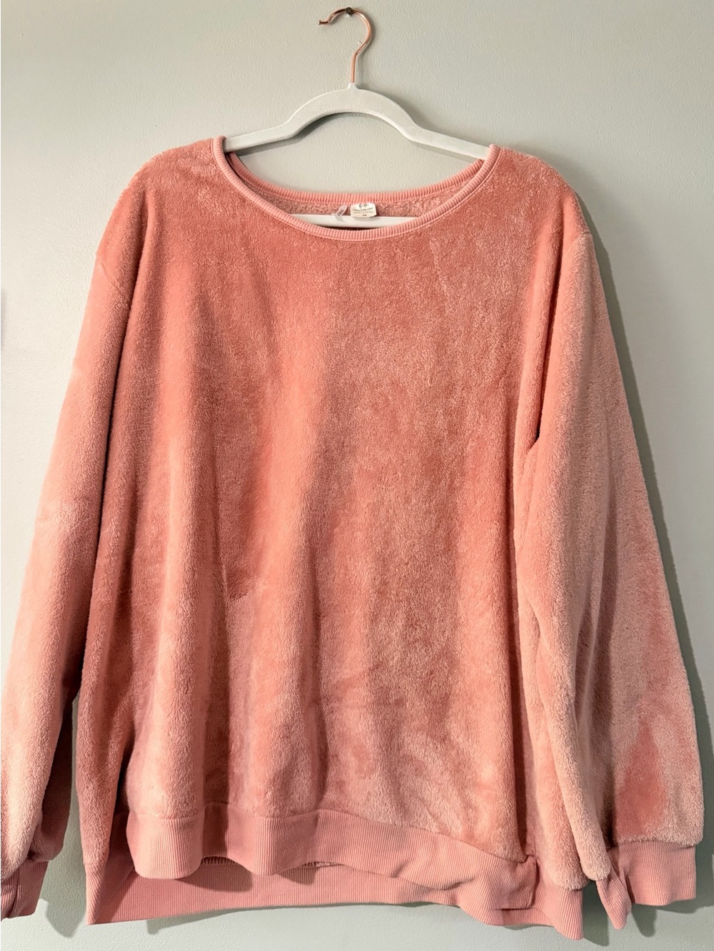 Fashion Nova Plush Crewneck Sweater in Dusty Rose